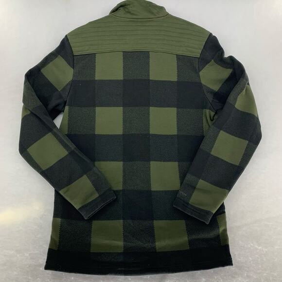Under Armour Men's ColdGear Full Zip Plaid Jacket Green Black Size S - Picture 2 of 15